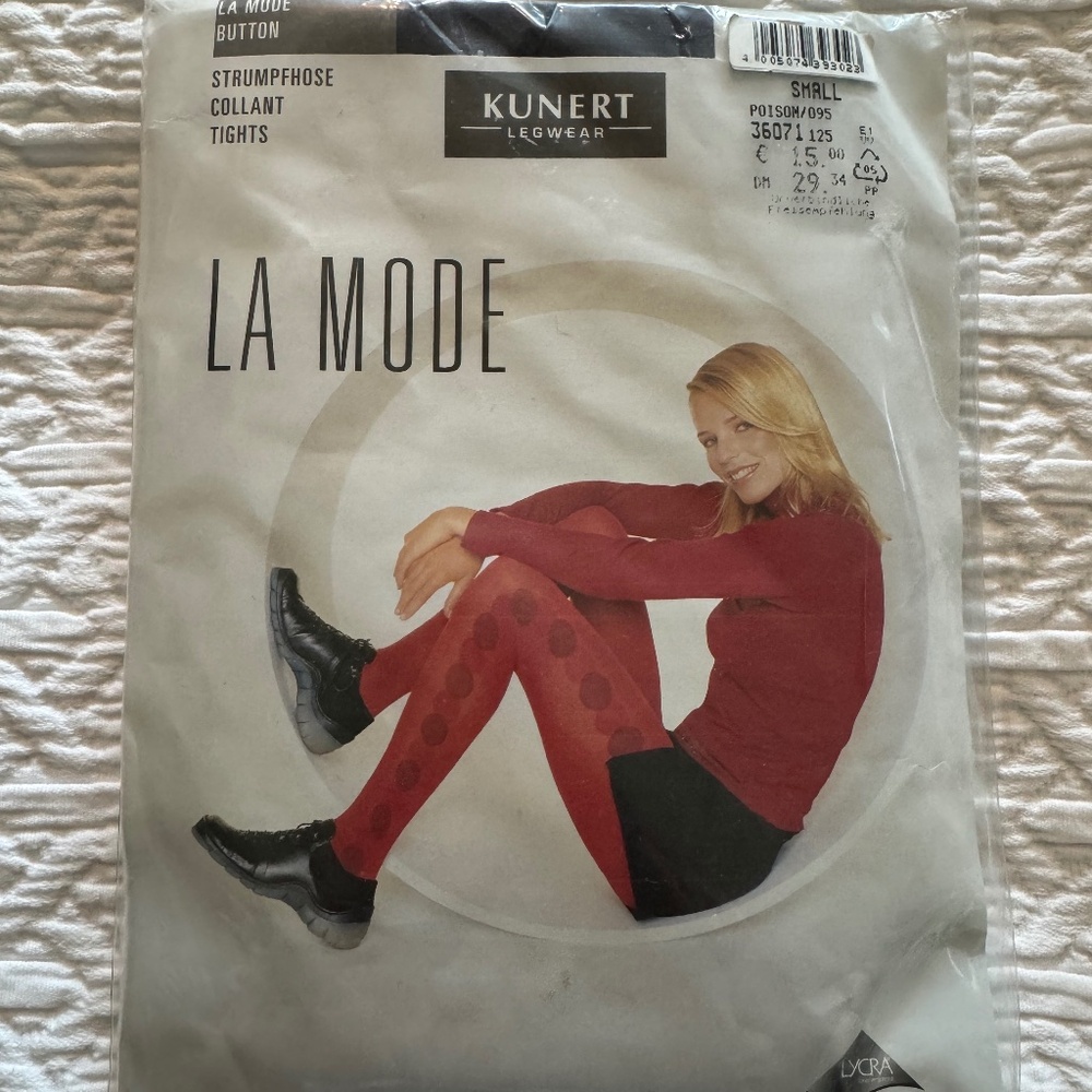KUNERT Legwear, La Mode BUTTON tights, Black, Medium